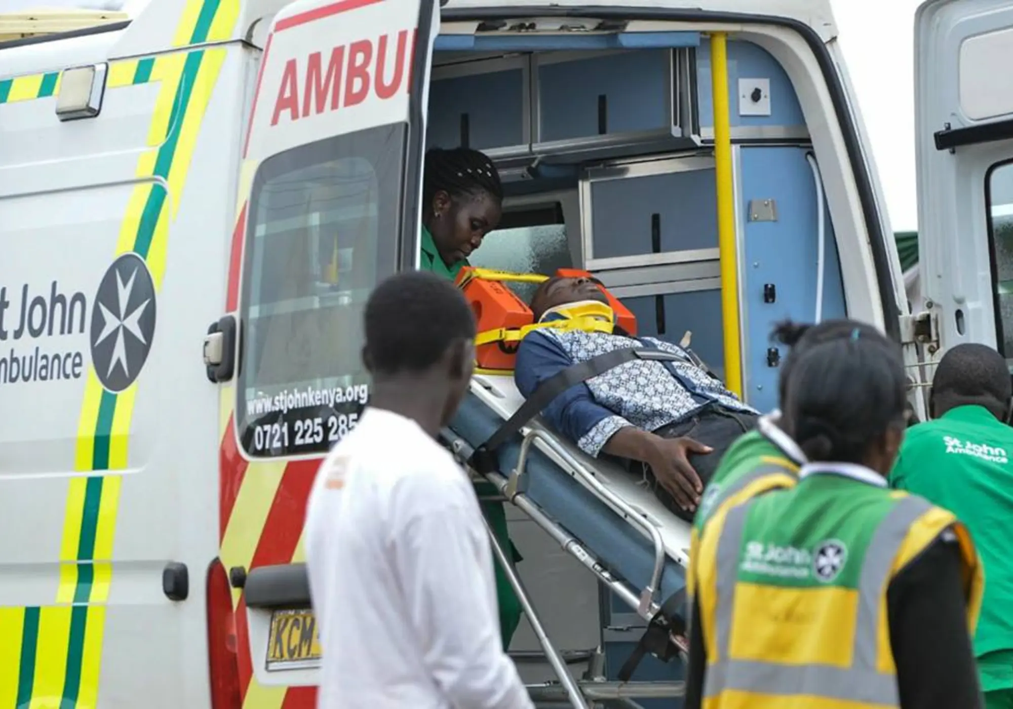St John Ambulance Kenya responders providing emergency care