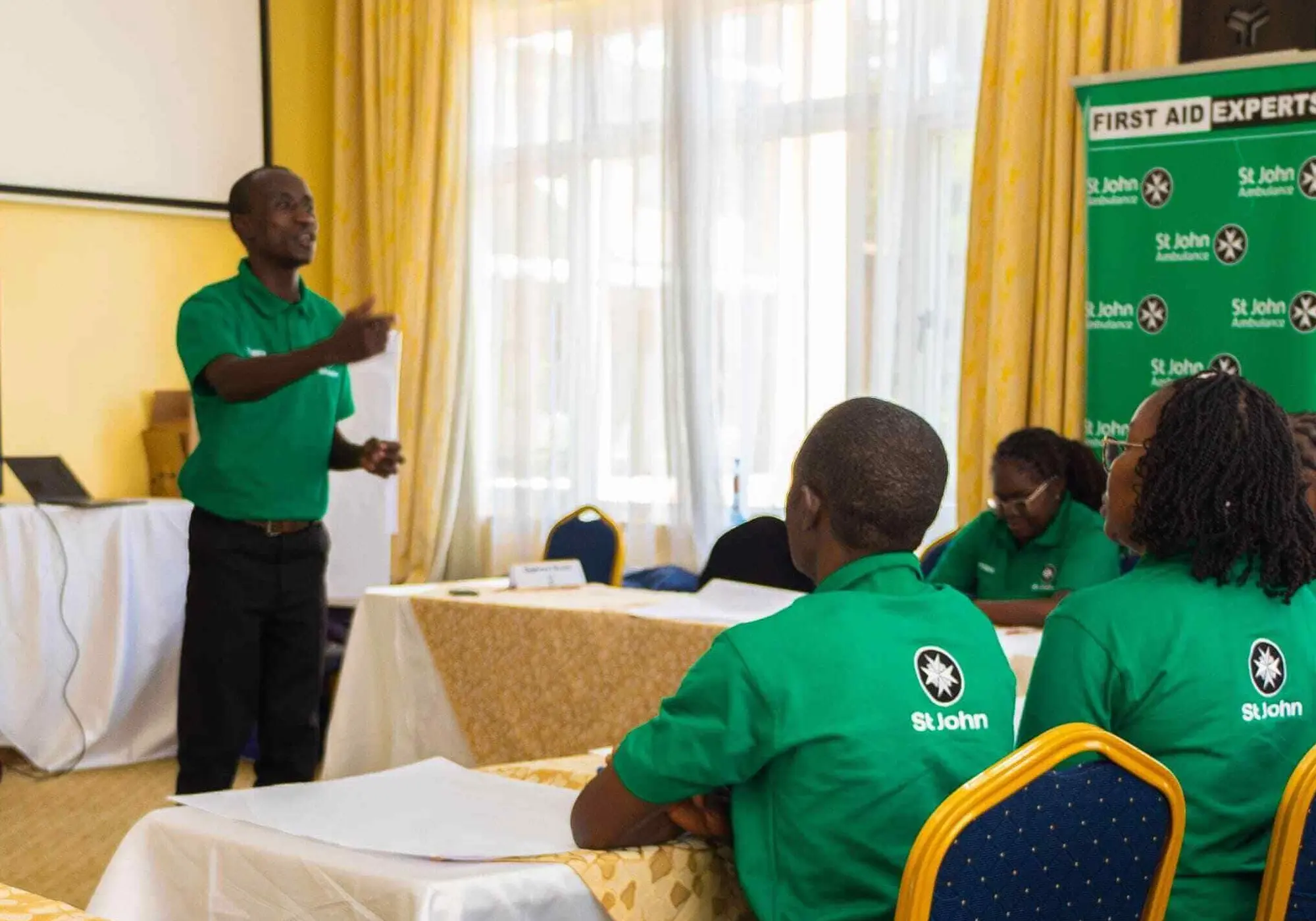 St John Ambulance Kenya first aid training participants